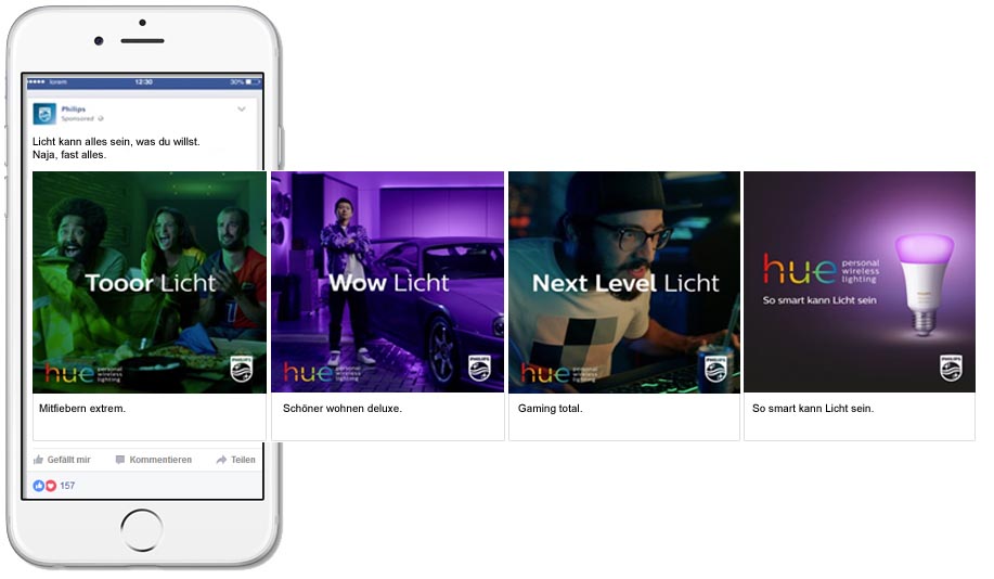 philips hue lighintg kampagne