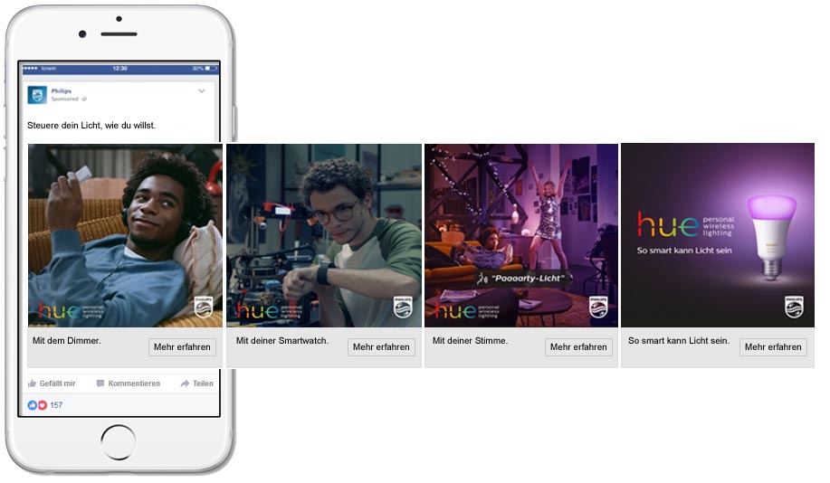 philips hue lighintg kampagne